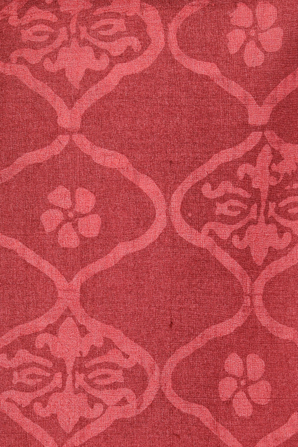 Image of Tussar-Silk Printed Maroon Saree